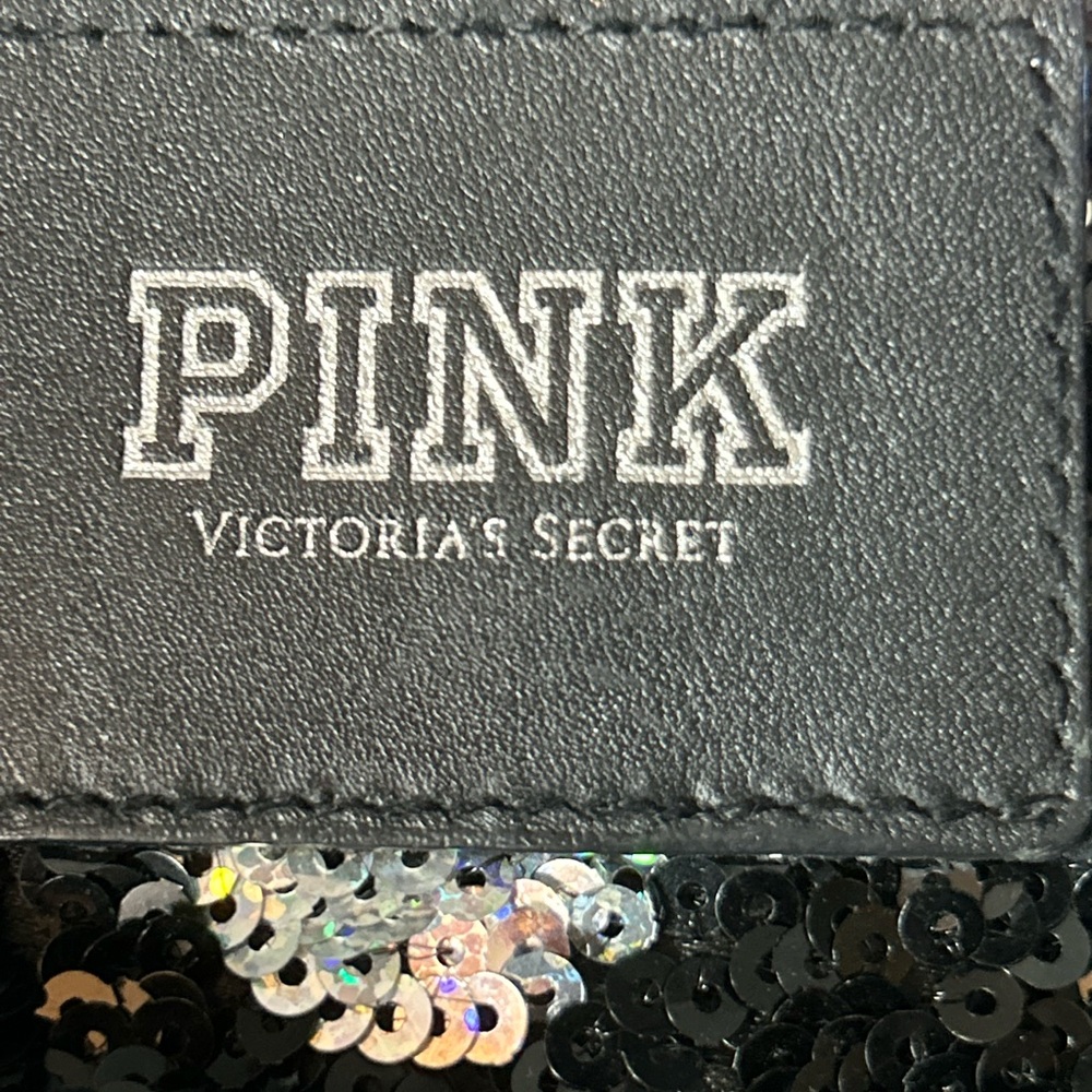 Victoria's Secret PINK BLACK Silver LEOPARD CHEETAH SEQUIN Bling Backpack. - Picture 7 of 16